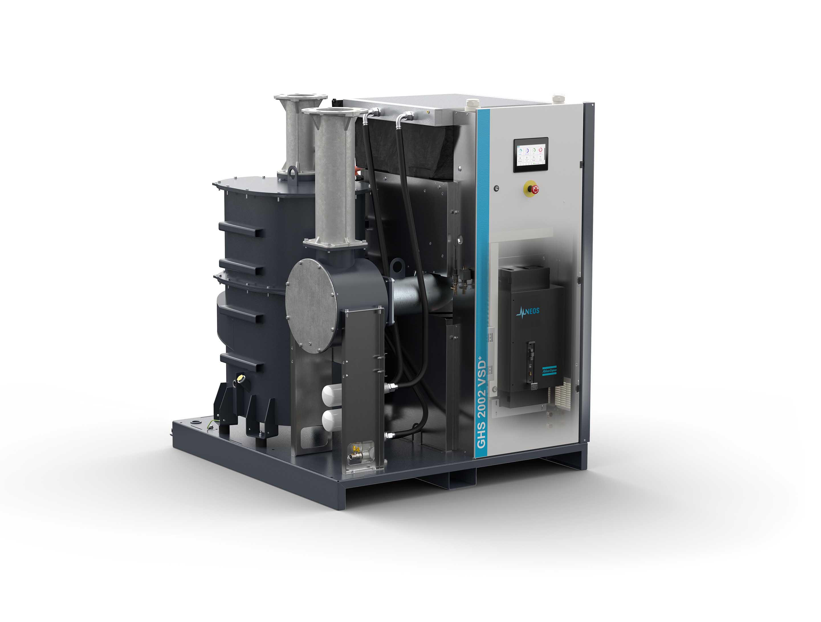 GHS 1402-2002 VSD+ - Inside the canopy, a compact powerhouse with a vertical drive train design