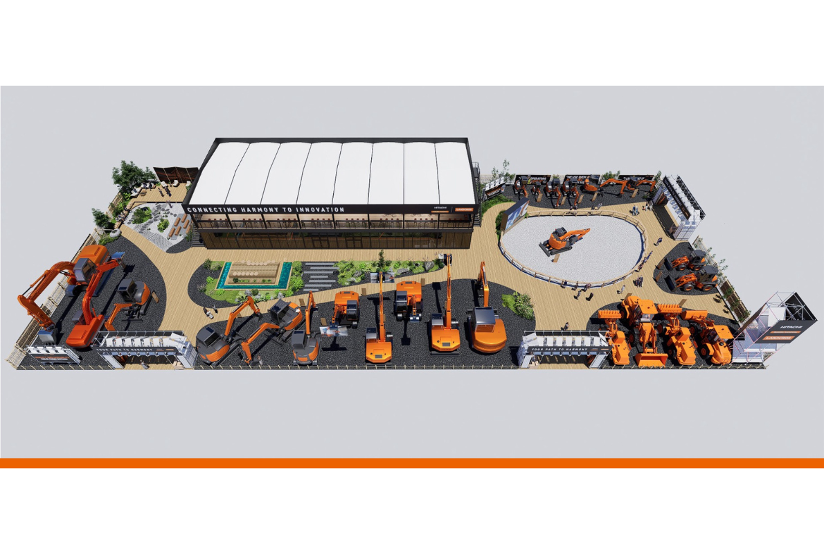 Hitachi CONEXPO 2026 Booth Render
