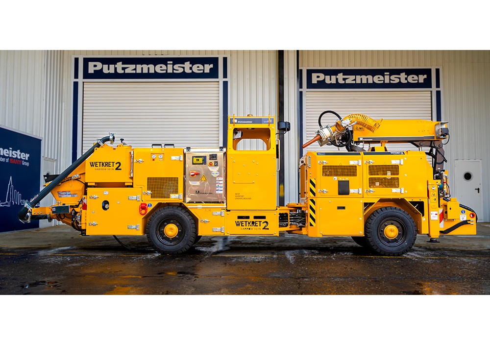 Putzmeister presents Wetkret 2 Narrow Vein, the first dual operation mechanized concrete spraying equipment for narrow vein mines