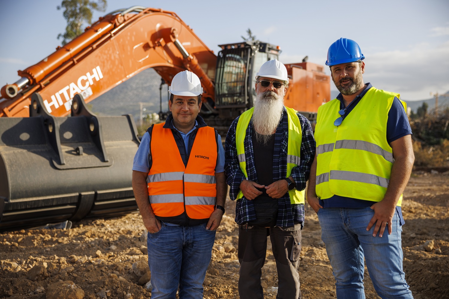 Hitachi large excavator plays a part in ground-breaking Greek development project