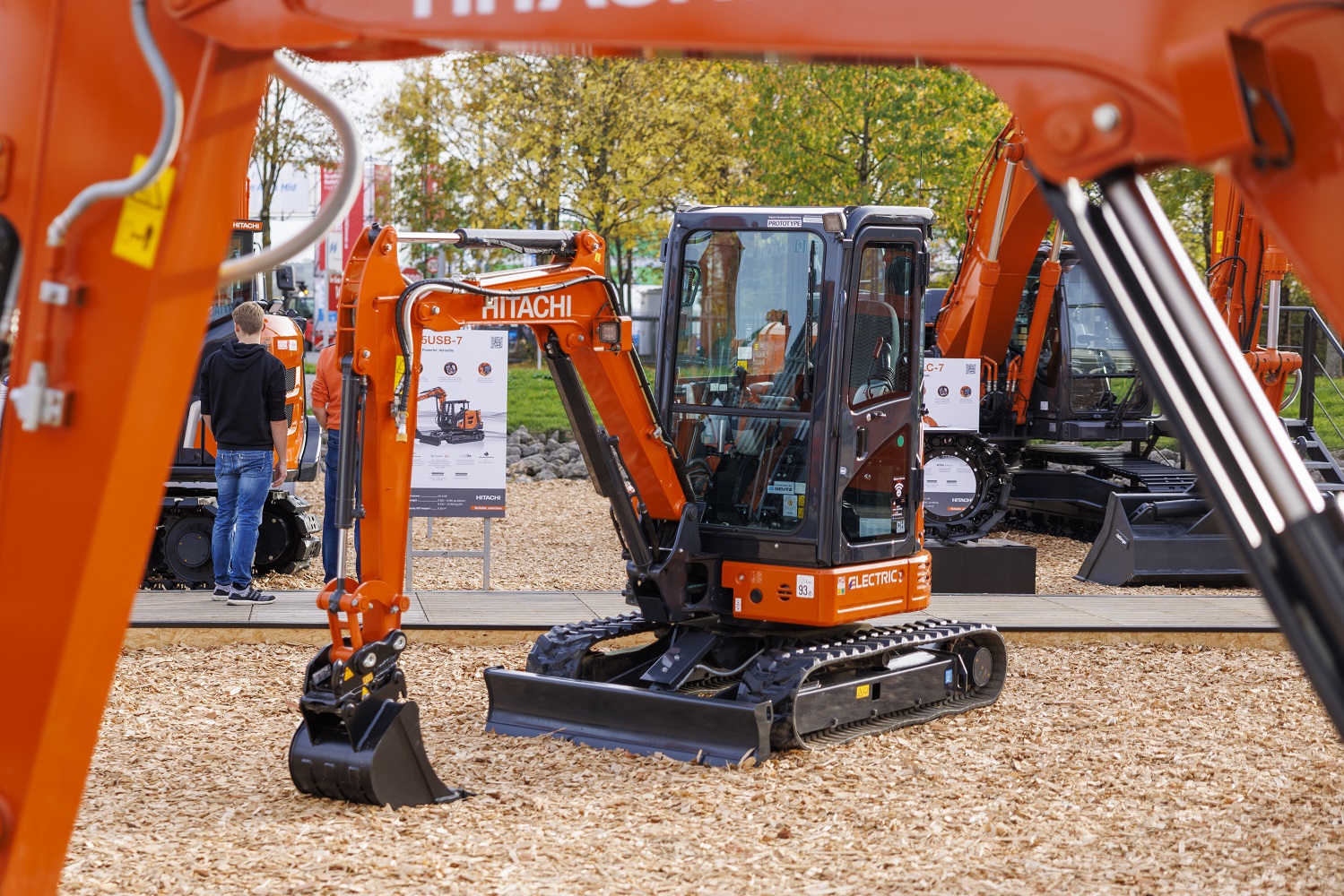 Hitachi presents prototype two-tonne electric excavator at Bauma
