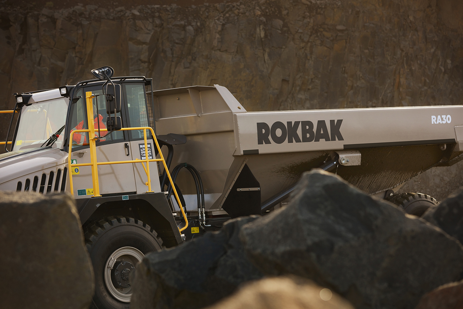Rokbak – a brand name that stands for power, performance and reliability. <br> Image source: Terex Trucks