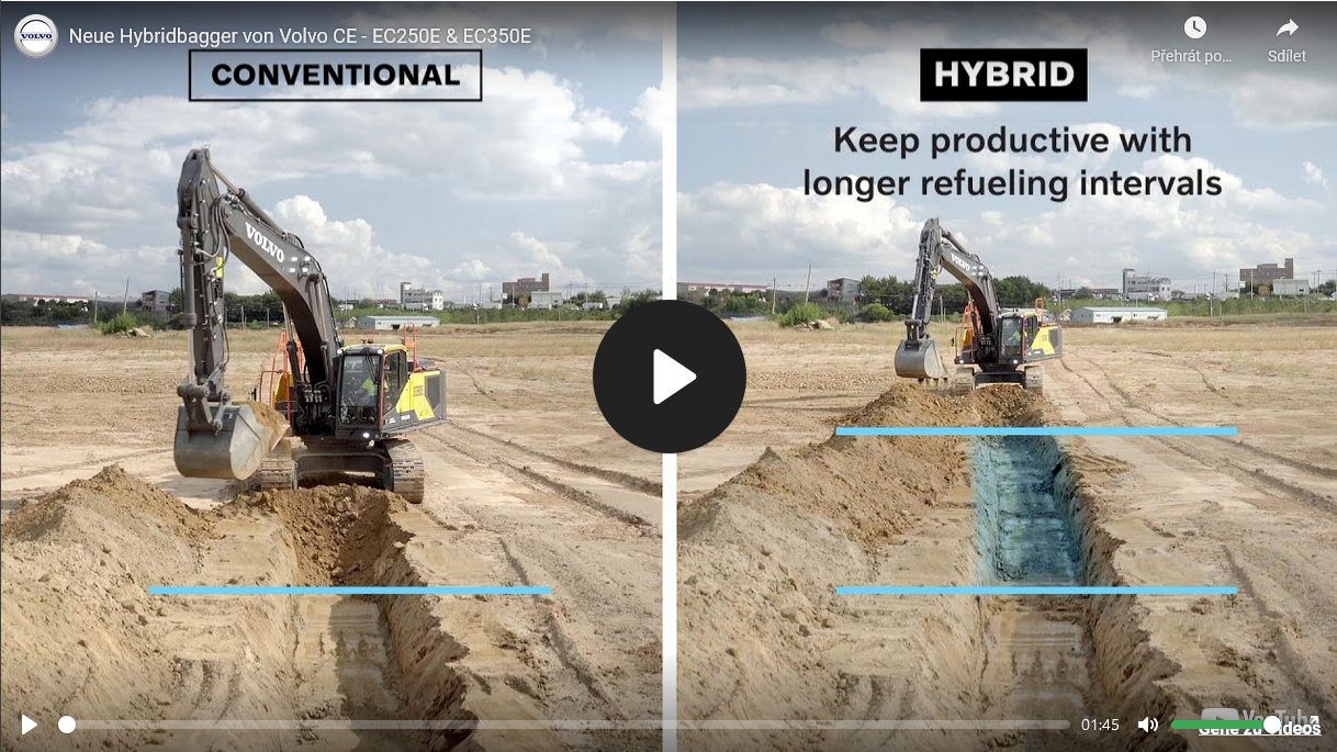  Neue Hybridbagger von Volvo CE - EC250E & EC350E 