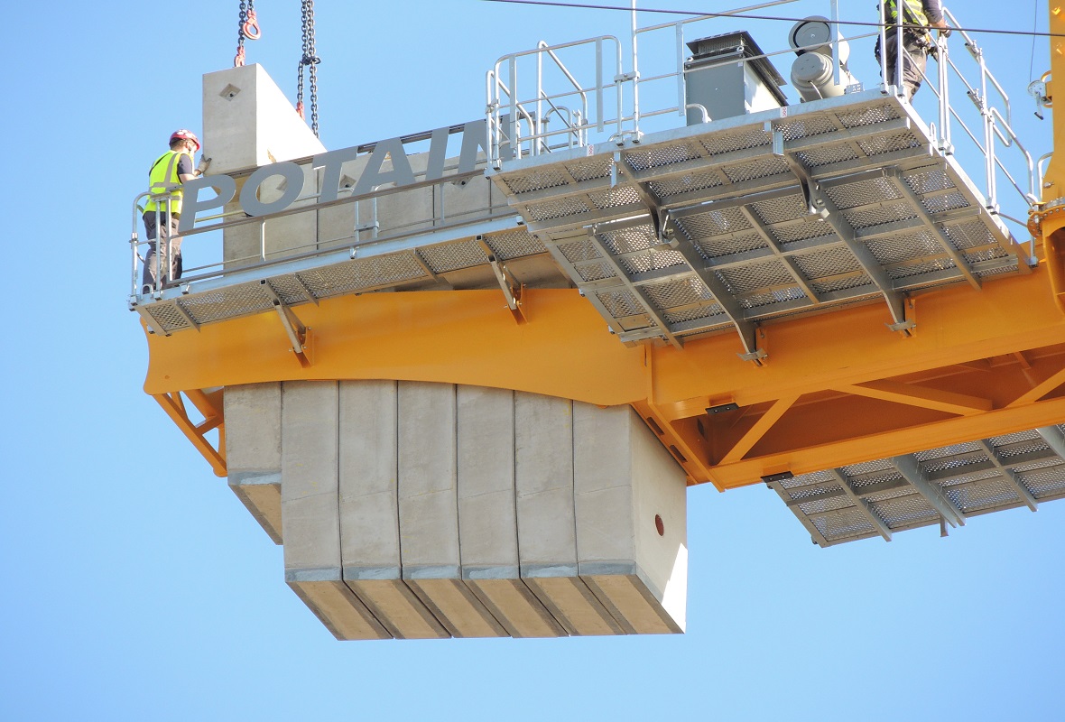 Strabag deploys Potain MDT 809 topless crane for FAIR particle accelerator facility construction in Germany <br> Image source: MANITOWOC COMPANY, INC.