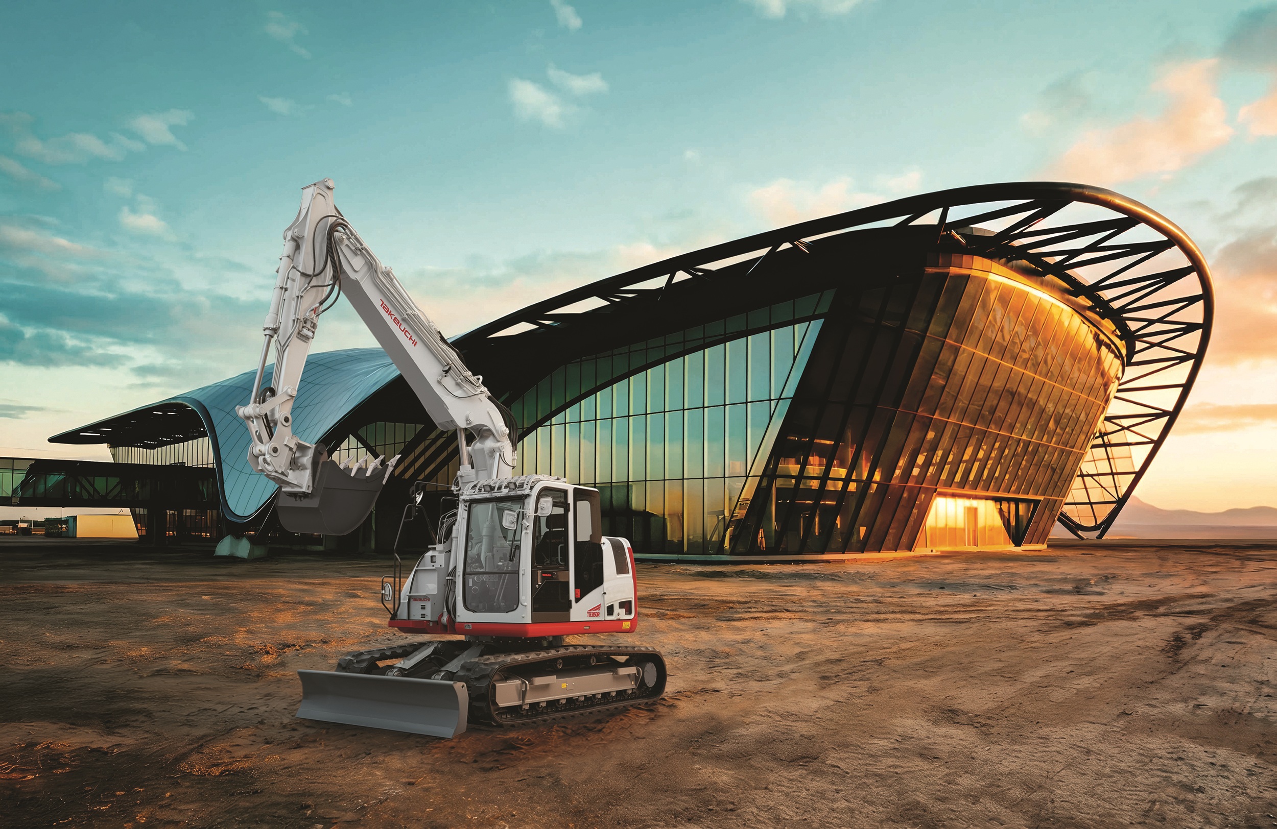 The new 16-tonne Takeuchi TB 3150 RCV compact excavator
