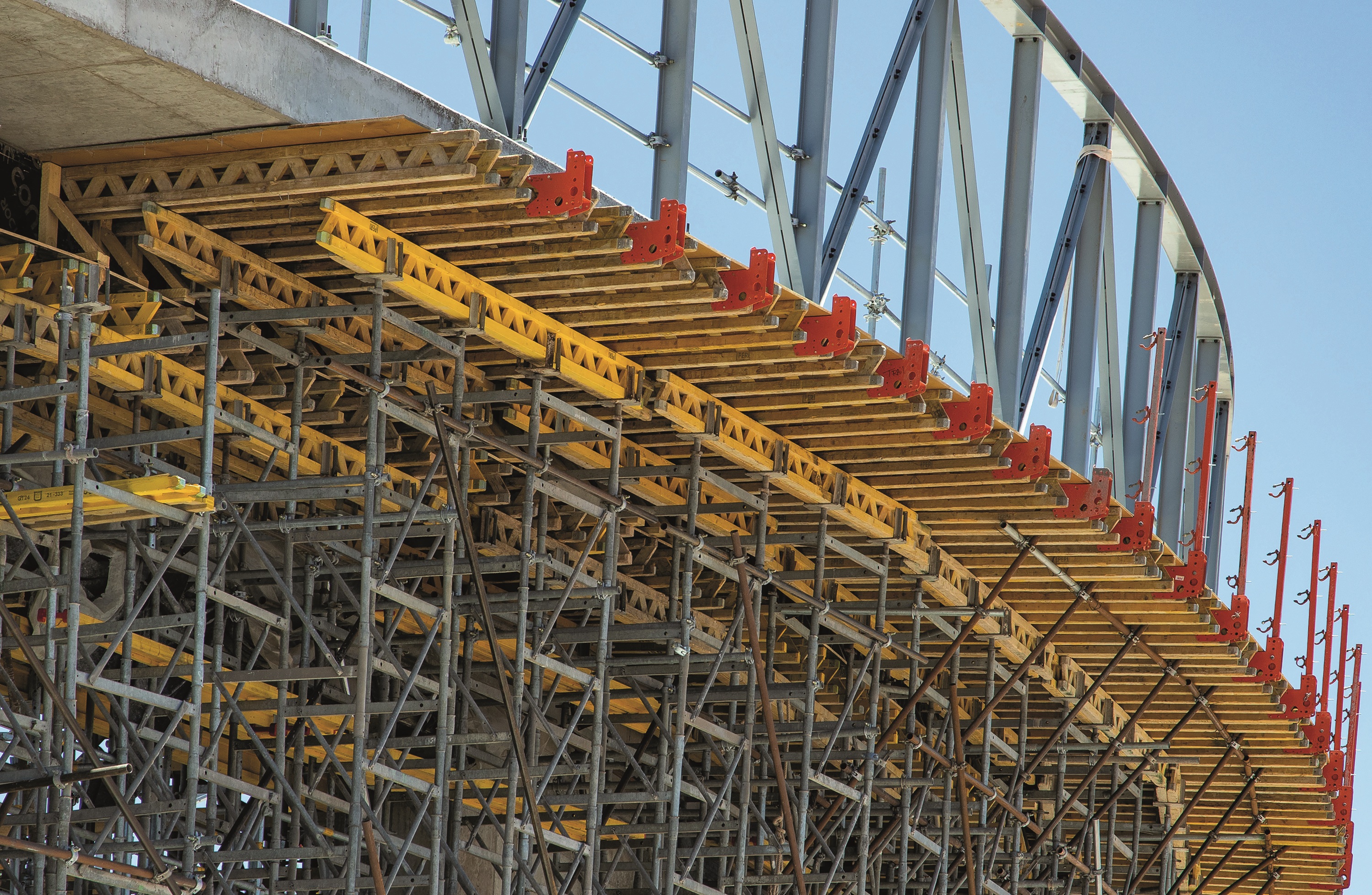 Shoring construction consisting of ST 100 Stacking Towers for load ...