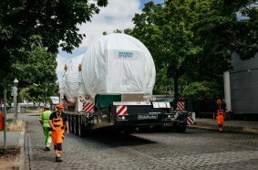 Heavy haulage premiere: Goldhofer E-PowerPack in operation on European soil for the first time