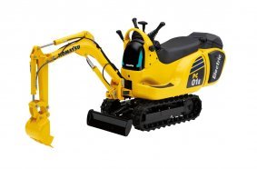 The PC01E-1 electric micro excavator launched in Japan