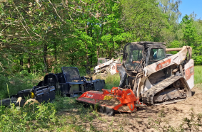 T86 and T86-2 equipped with cutters to clear thick bush and overgrown grass