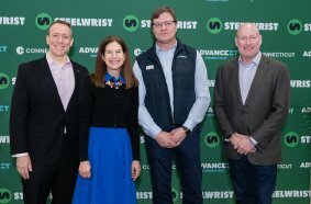 Steelwrist CEO with representatives from the state of Connecticut and AdvanceCT