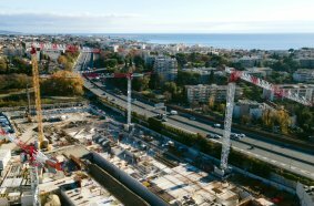 Five Potain tower cranes support construction of eco-district in southern France