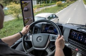 The Actros L on the roads around Molsheim, facility of Mercedes-Benz Trucks in France