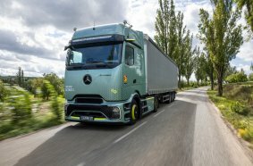 The Actros L on the roads around Molsheim, facility of Mercedes-Benz Trucks in France