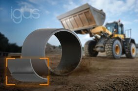 Hard shell and wear-resistant core: the new cost-effective iglidur Q3E plain bearing supports heavy loads without lubrication.