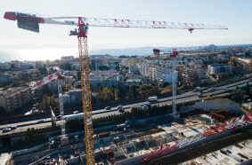 Five Potain tower cranes support construction of eco-district in southern France