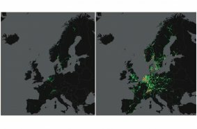 The map shows the increase