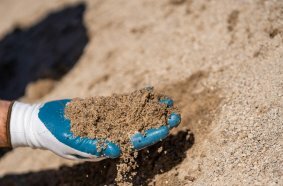 Recycled sand material