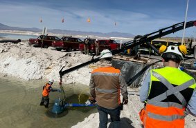Atlas Copco WEDA electric dewatering pumps optimise lithium extraction process at Chilean mine