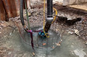 Construction sites in the summer