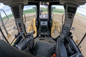 The new Cat D8 Dozer has a common cab and interface with D5-D7 dozers, helping you be more efficient across multiple machine sizes.