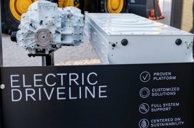 Volvo Penta’s electric driveline is on display at CONEXPO.