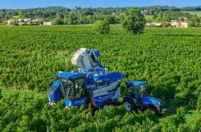 The New Holland Braud 9000 grape harvester