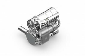 The compact dimensions of the MAN exhaust gas aftertreatment system offer a clear advantage in the design of machine rooms in conjunction with the compact but powerful MAN D3872.