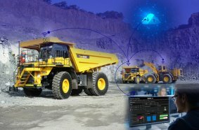 Komatsu Smart Quarry Site Machine-mesh-connectivity
