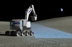 Adaptation of lunar construction equipment by using digital twin technology (conceptual)