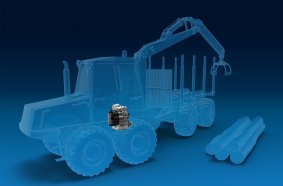 In series production for forwarders since more than two years:  the fully power-split, continuously variable transmission  cPOWER