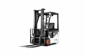 Bobcat’s first 3-wheel forklift with a lithium-ion battery
