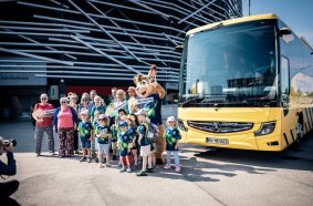 Mercedes-Benz Safety Truck and Safety Coach promote road safety for children
