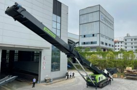 The MESDA low feeder B210F enables stockpiles of up to eight metres in height to be formed, thus significantly increasing storage capacity on the same footprint.