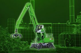 New recycling material handler of the 6th machine generation with 17 m reach: The SENNEBOGEN 830 G will be presented to the public at bauma, from April 7-13, 2025 at the outdoor area FM.712 at Messe München.