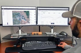 VisionLink® fleet managment in the office.