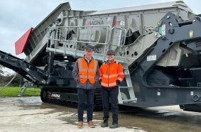 Niall Duffy, Product and Technical Sales Manager and Gemma McCallion, Production Control Manager inspecting the first MT6S destined for USA market.