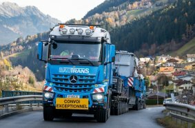 Challenging gradients on the way up to an altitude of over 2,000 m – no problem with the help of the Goldhofer ADDRIVE