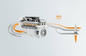 Liebherr is conducting research into the future with ammoniac and will be presenting the first mock-up concept of a new ammoniac motor at Bauma.
