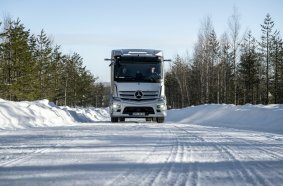The eActros in winter