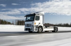 The eActros in winter