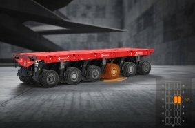 The TPMS monitors the tyre pressure of SPMT modules in real time.