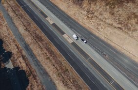 FUSO eCanter auf Teststrecke, Testing Blind Spot Information System