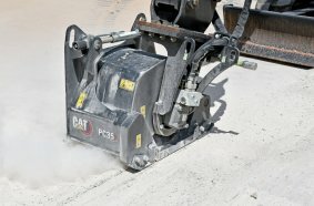 Cat PC35 Cold Planer on Cat 305 Mini Excavator
