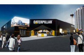 Rendering of entrance to Caterpillar´s 2026 CONEXPO-CON/AGG exhibit, Operator Stadium.