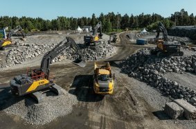 The new generation EC400 excavator is on display at Volvo Days alongside the EC500 and EC230