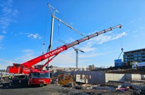 The cranes are customized with several additional features to enhance their cold weather durability.