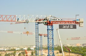 Eight Raimondi flat-top tower cranes deployed in Sharjah, UAE