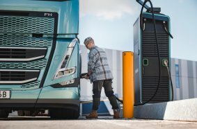 Volvo electric truck charging