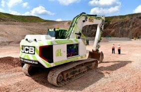 JCB's hydrogen fuel cell excavator.