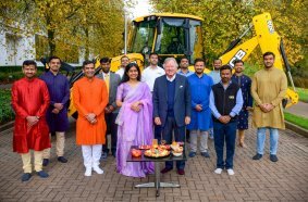 Lord Bamford joins employees to mark Diwali